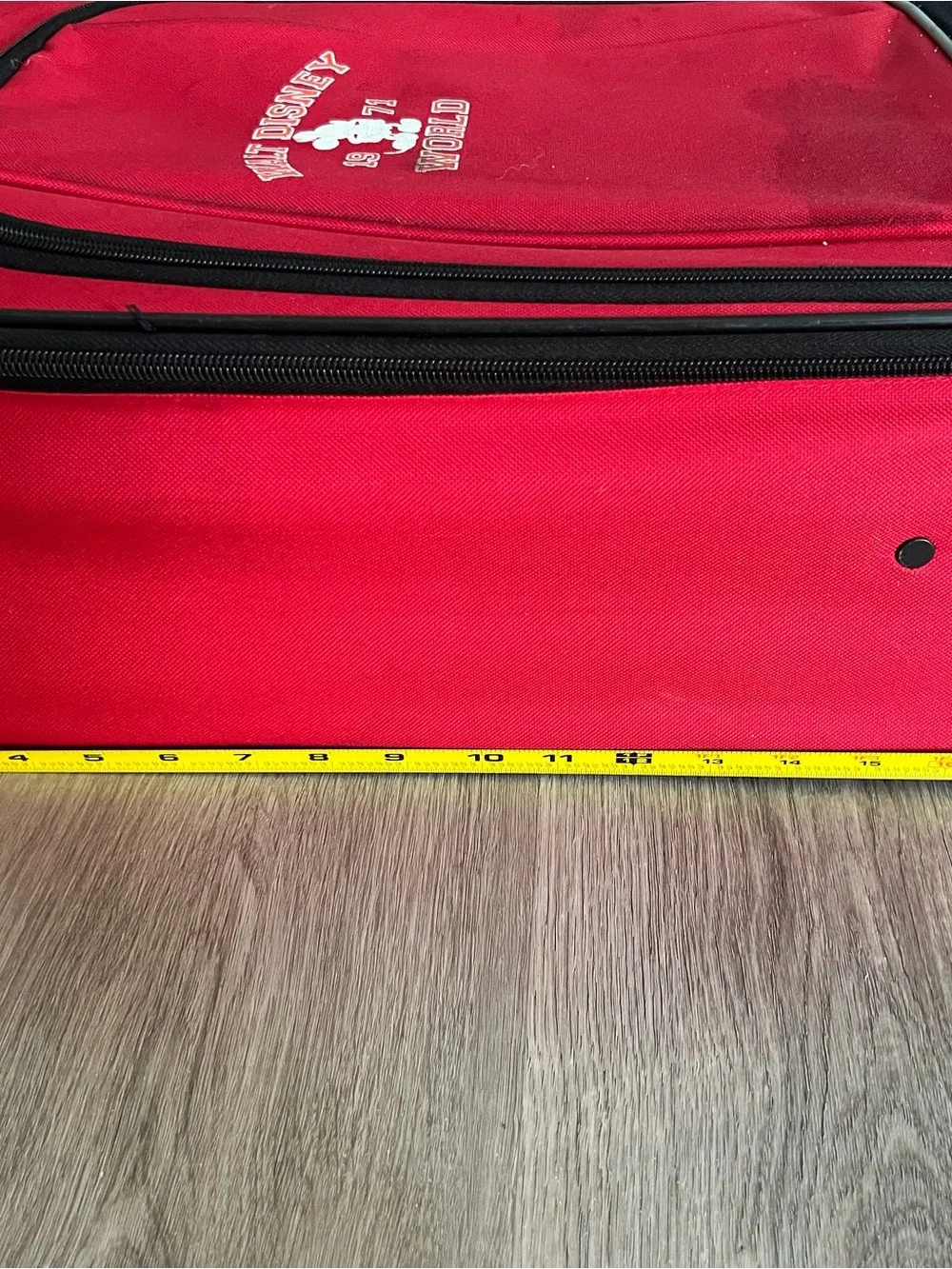 Disney Red Walt Disney World Rolling Suitcase with Black Trim